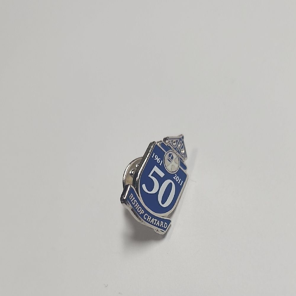 Blue and Silver Bishop Chatard Pin
